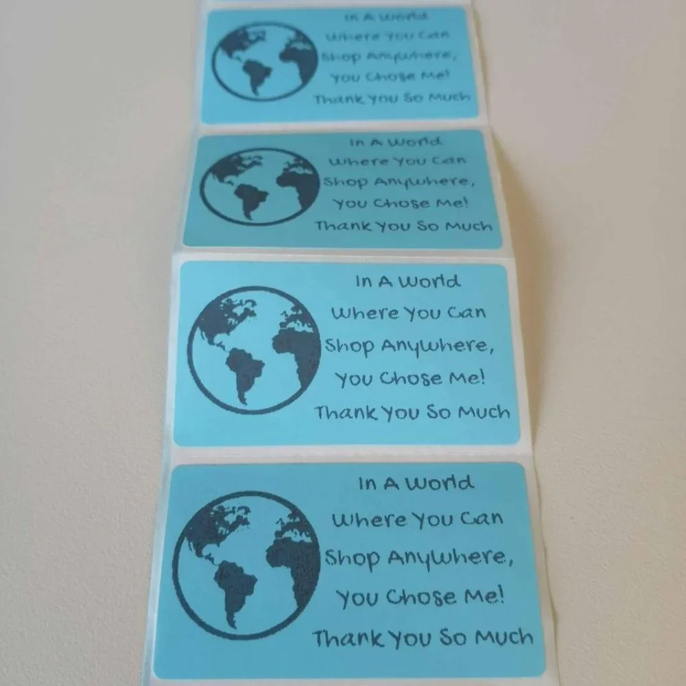 💙100 World- Shipping Labels Thermal Packaging Stickers 2.25